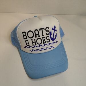 Blue and White Trucker Hat